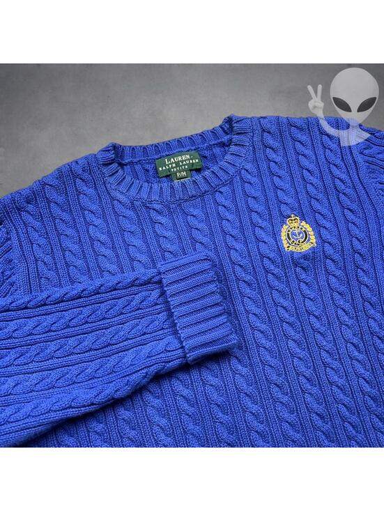 Lauren Ralph Lauren Sweaters - Lauren Ralph Lauren Cableknit Natucial Crest Sweater Medium Vintage